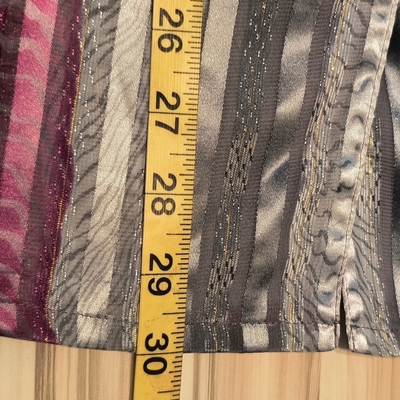 Vintage Alia Button Down Abstract Semi Sheer Top Size 12 - Picture 8 of 8